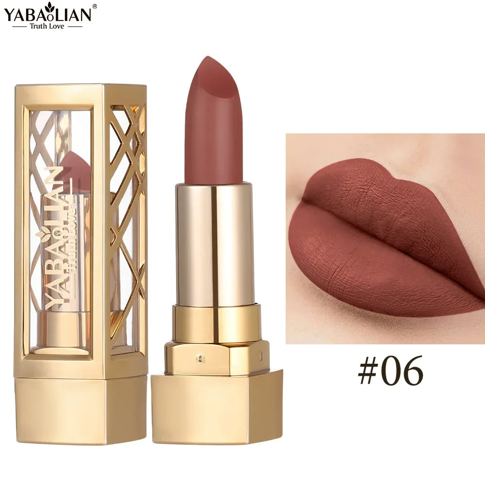 Rouge à Lèvres Tube Doré 12 Teintes Longue Tenue – CLEVI Paris