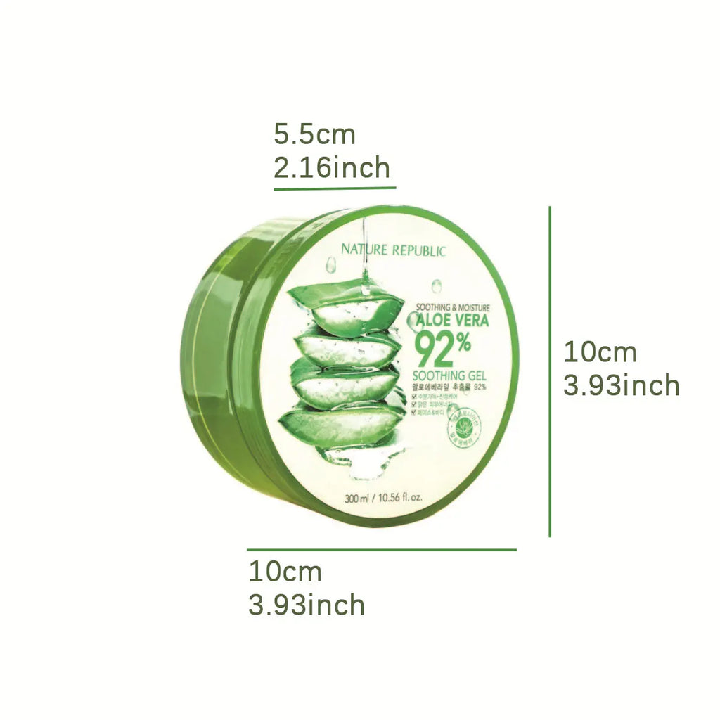 Gel Aloé Vera Hydratant Nature Republic – Soin Coréen Apaisant & Rafraîchissant 300ml – CLEVI Paris