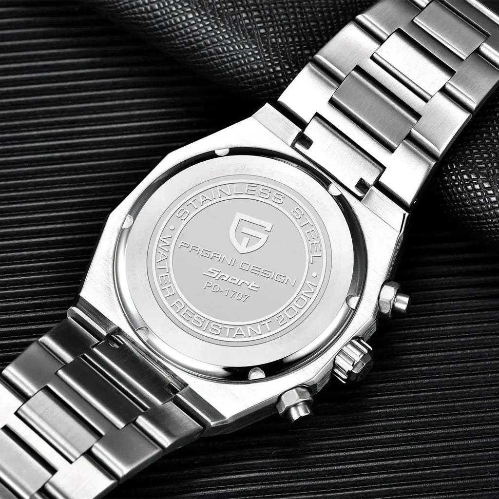 Montre Chronographe Homme Pagani Design VK63 Saphir Lumineux C3 Étanche 20 Bar Fashion 4 Coloris – CLEVI Paris