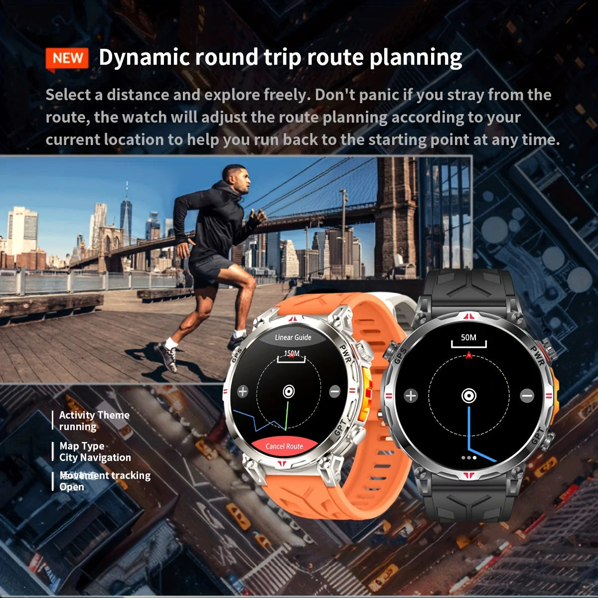 Montre GPS DAORKOW AMOLED 1,56″ – CLEVI Paris