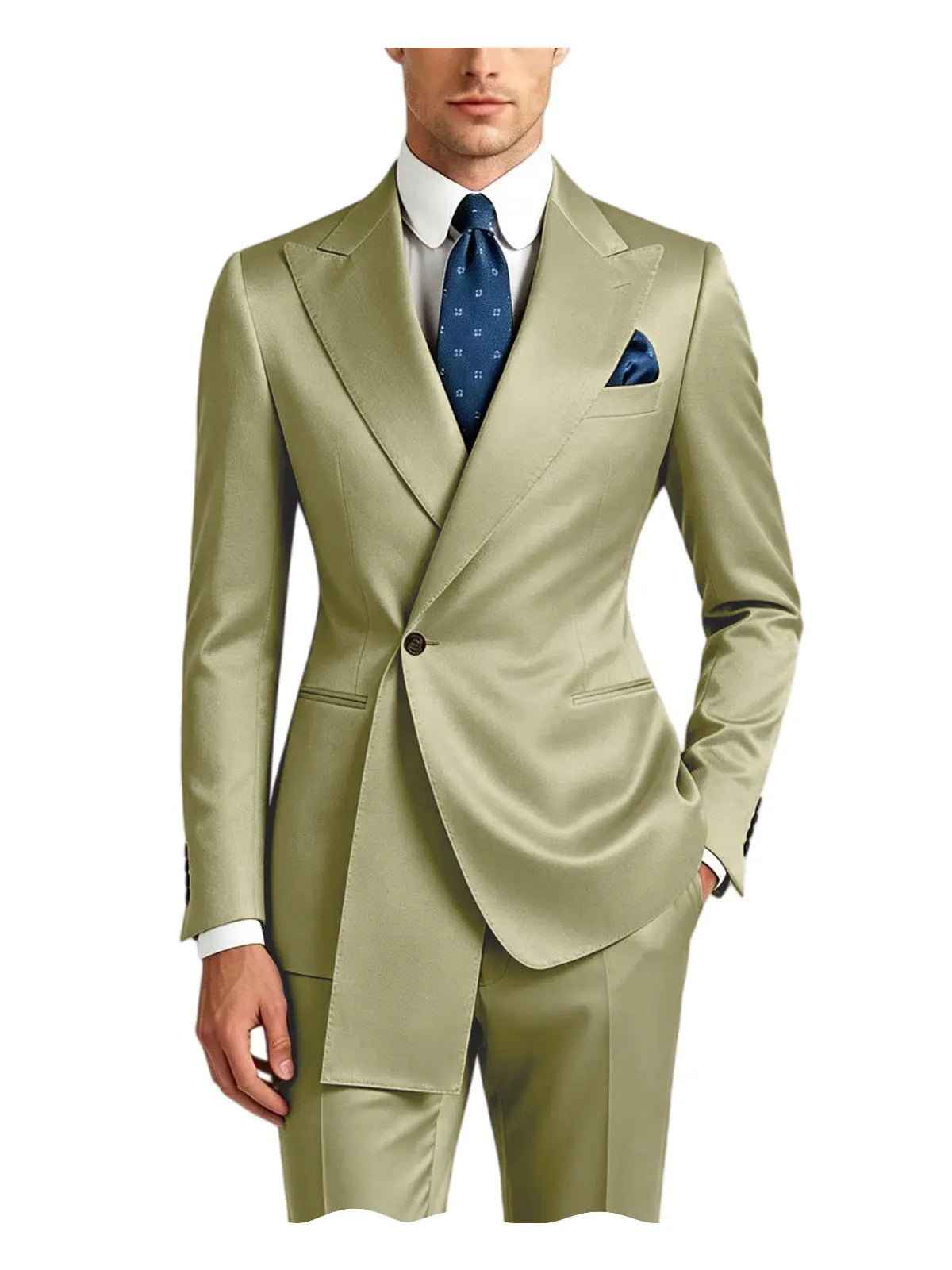 Smoking homme en satin 2 pièces – CLEVI Paris