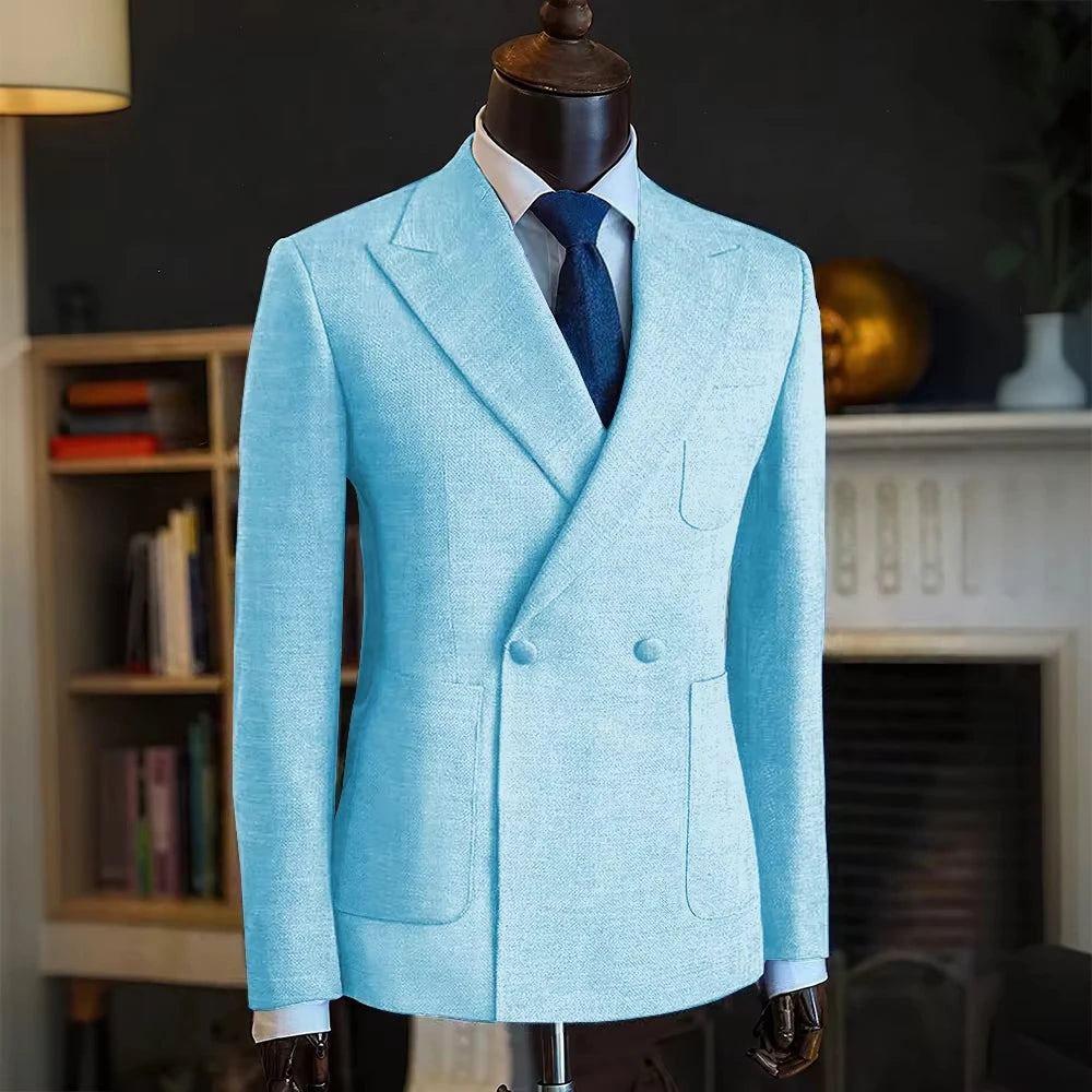 Blazer homme croisé à chevrons – CLEVI Paris