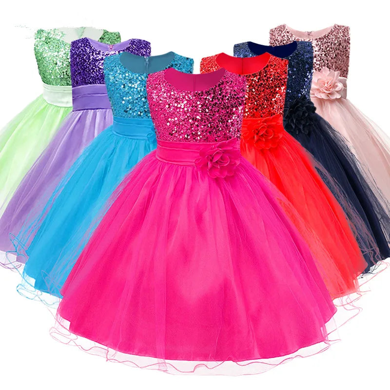 Robe de cérémonie fille sans manches – CLEVI Paris