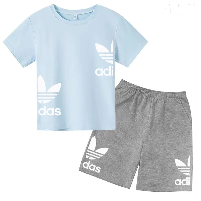 Ensemble enfant T-shirt à lettres et short – CLEVI Paris