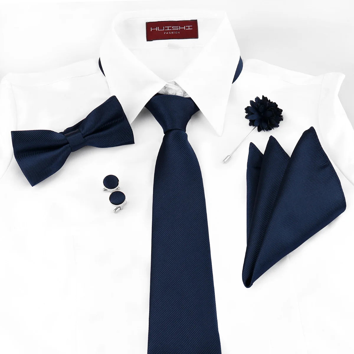 Coffret homme 5 pièces, cravate et nœud papillon – CLEVI Paris