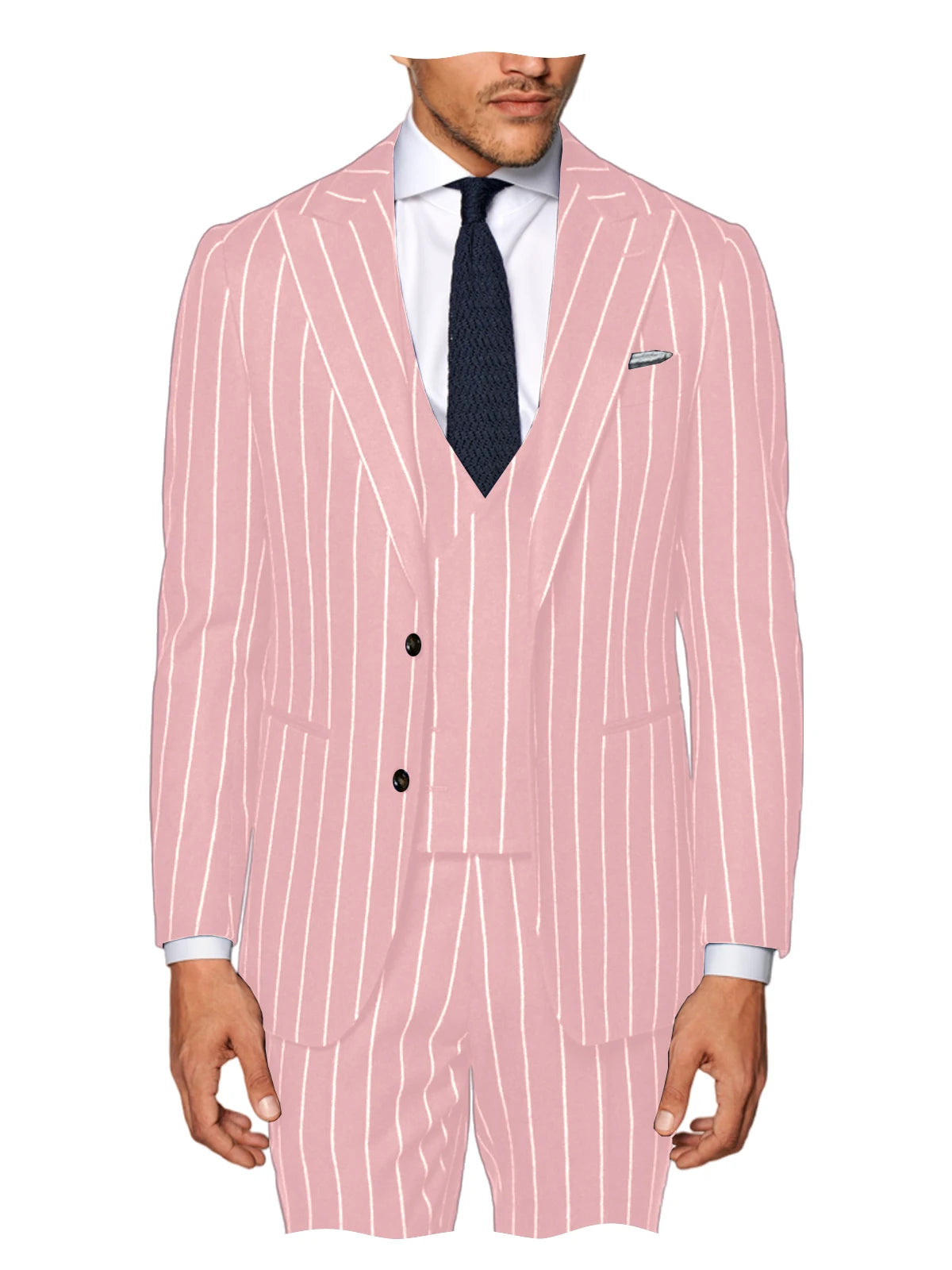 Costume homme 3 pièces à rayures – CLEVI Paris