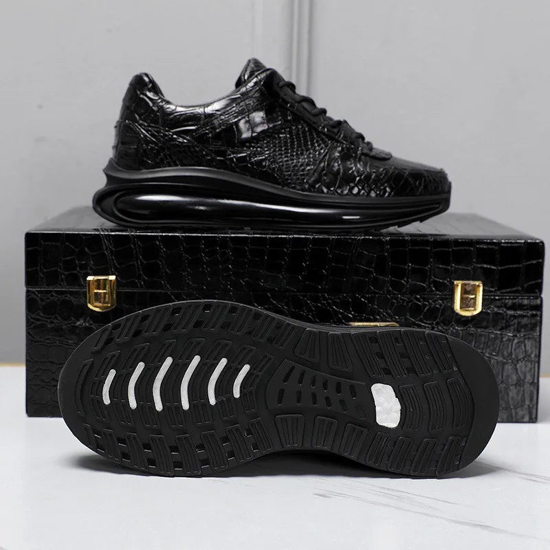 Sneakers basses homme noires à lacets – CLEVI Paris