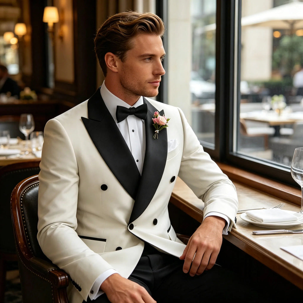 Veste de smoking croisée homme – CLEVI Paris