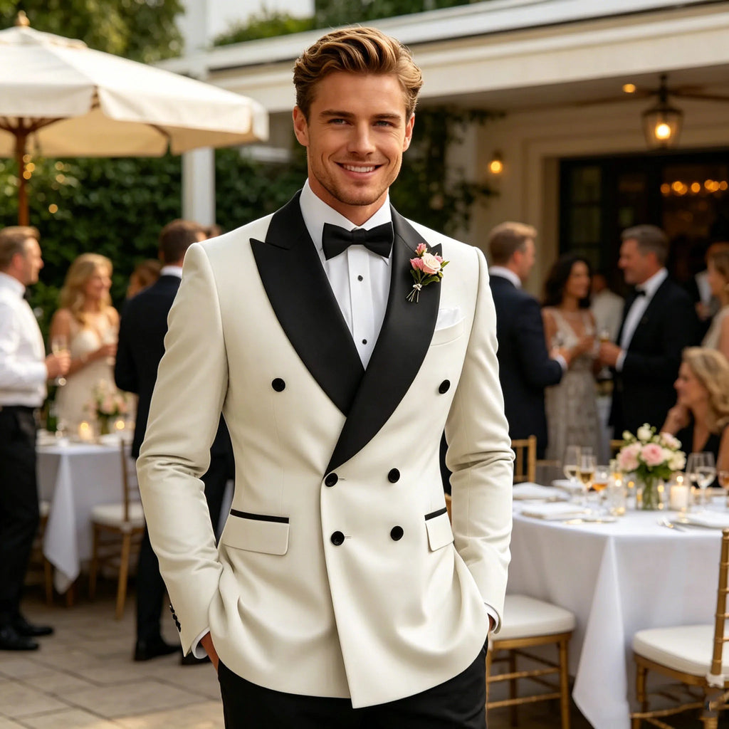 Veste de smoking croisée homme – CLEVI Paris