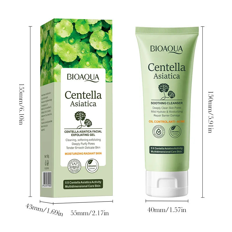 Gel Exfoliant Visage Centella Asiatica BIOAQUA – Anti-Âge, Hydratant & Peaux Nettes – CLEVI Paris