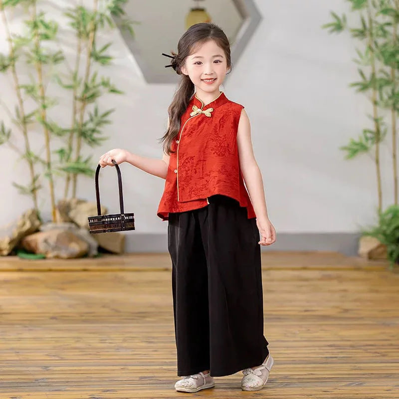 Ensemble de danse fille à motif floral – CLEVI Paris