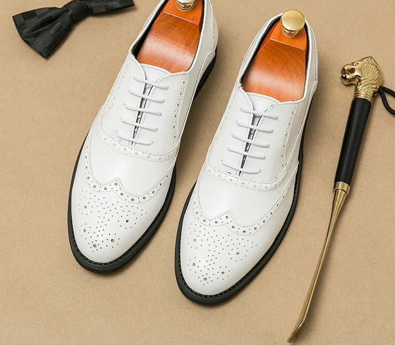 Oxford Cuir Verni Homme Bout Pointu Semelle Caoutchouc Mariage & Business – CLEVI Paris