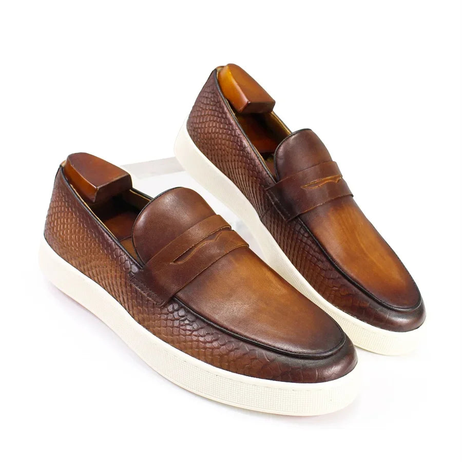 Mocassins homme en cuir à enfiler 2231-4 – CLEVI Paris