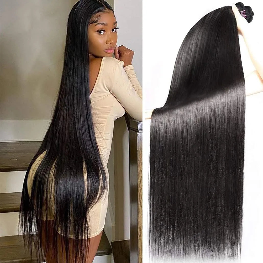 Mèches Bone Straight Cheveux Humains Remy Vierges 3 Bundles Couleur Naturelle – CLEVI Paris