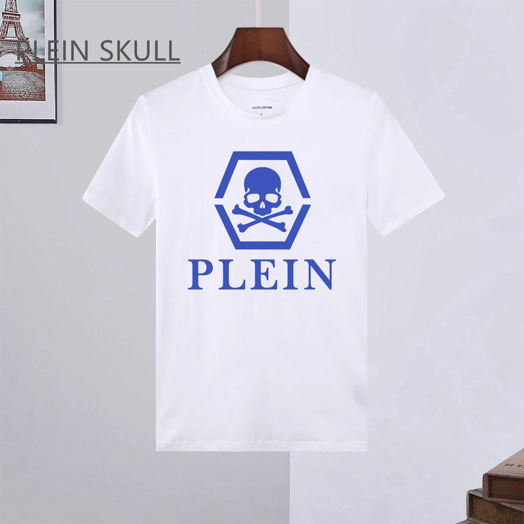T-Shirt Unisexe Motif Skull Style Luxe Hip-Hop Col Rond Coton – CLEVI Paris