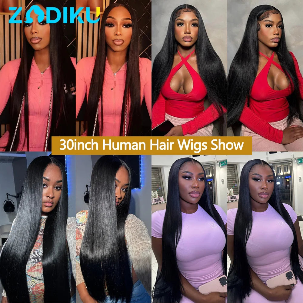 Perruque Lace Front 13x6 HD Cheveux Humains Straight 12-30 Pouces – CLEVI Paris