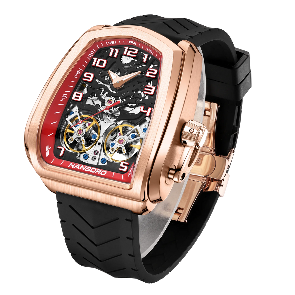 Montre Homme Automatique Double Volant Boîtier Racing Hanboro 985 – CLEVI Paris