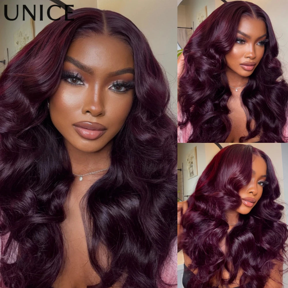 Bundles Body Wave Cheveux Humains Brésiliens Remy — Couleur Black Cherry Violet | 1, 3 ou 4 Pièces – CLEVI Paris