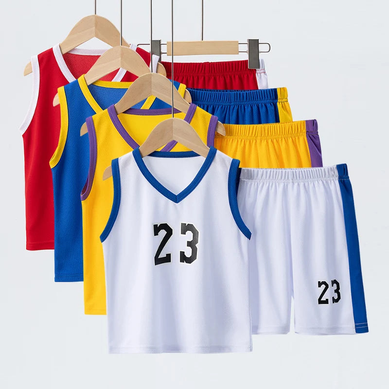 Ensemble basket enfant numéro 23 haut et short – CLEVI Paris