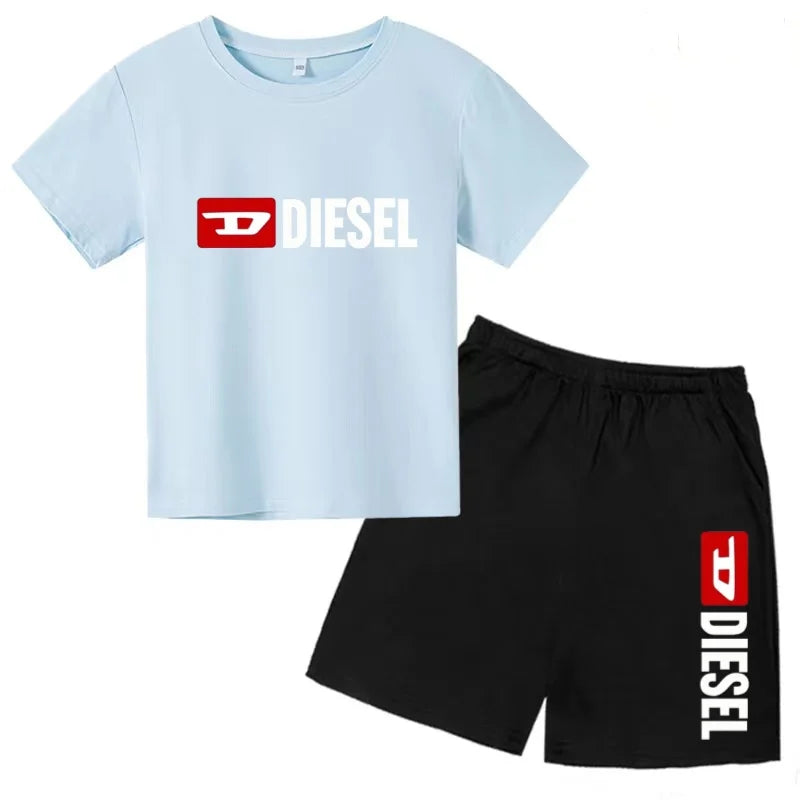 Ensemble enfant T-shirt à lettres et short – CLEVI Paris