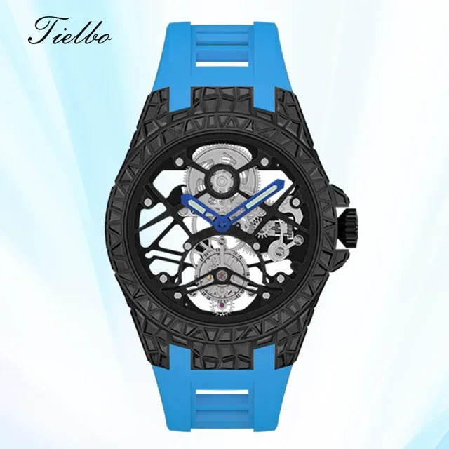 Montre Tourbillon Volant Cristaux Squelette Unisexe – CLEVI Paris