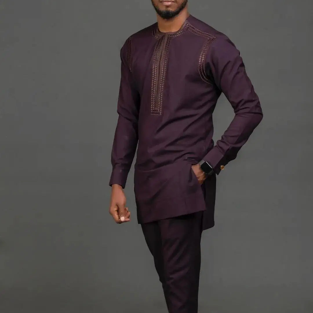 Kaftan Homme 2 Pièces Manches Longues – CLEVI Paris