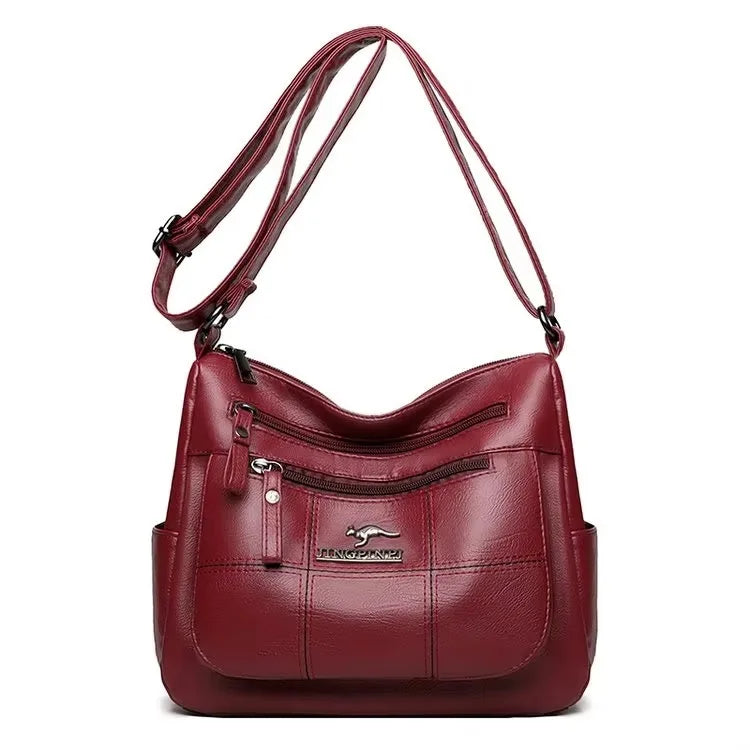 Sac Croisé Cuir Véritable Motif Alligator 3 Poches – CLEVI Paris