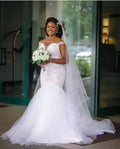 Robe de mariée sirène en tulle – CLEVI Paris