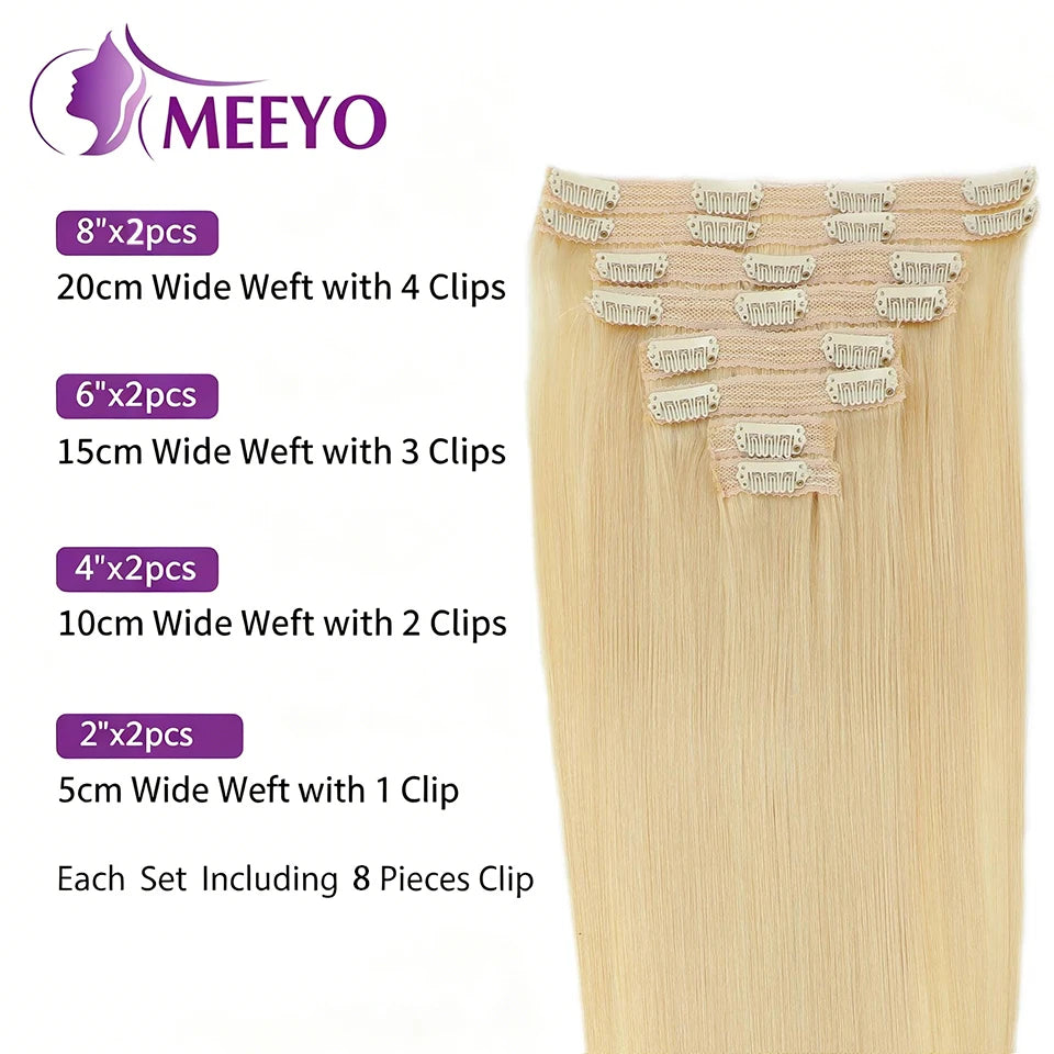 Extensions Clip-In Cheveux Humains Raides – CLEVI Paris
