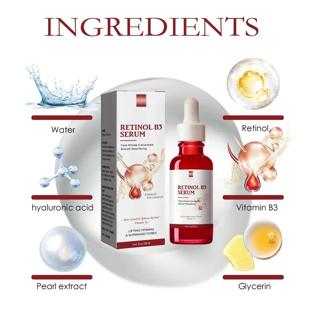 Essence Visage Rétinol B3 30ml – Anti-Rides, Raffermissant & Hydratant – CLEVI Paris