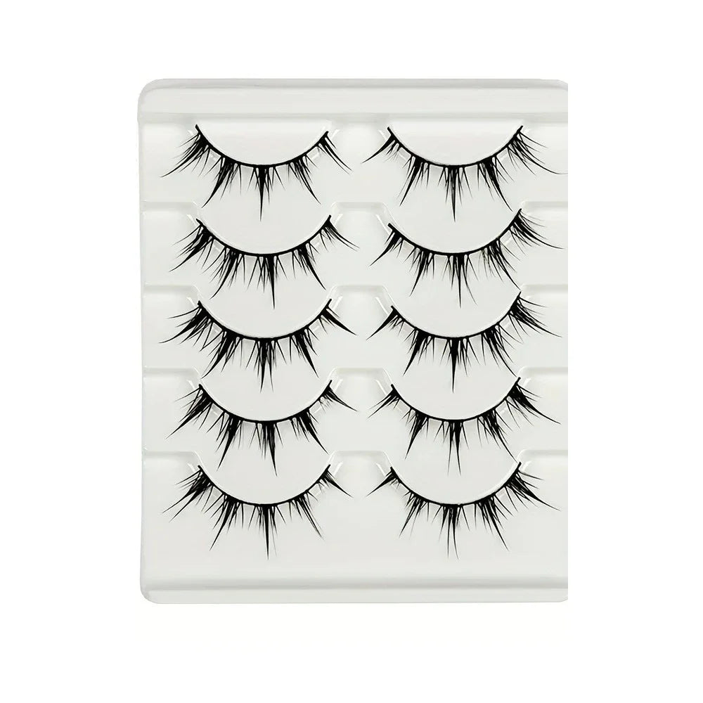 Faux cils style manga, lot de 5 paires – CLEVI Paris