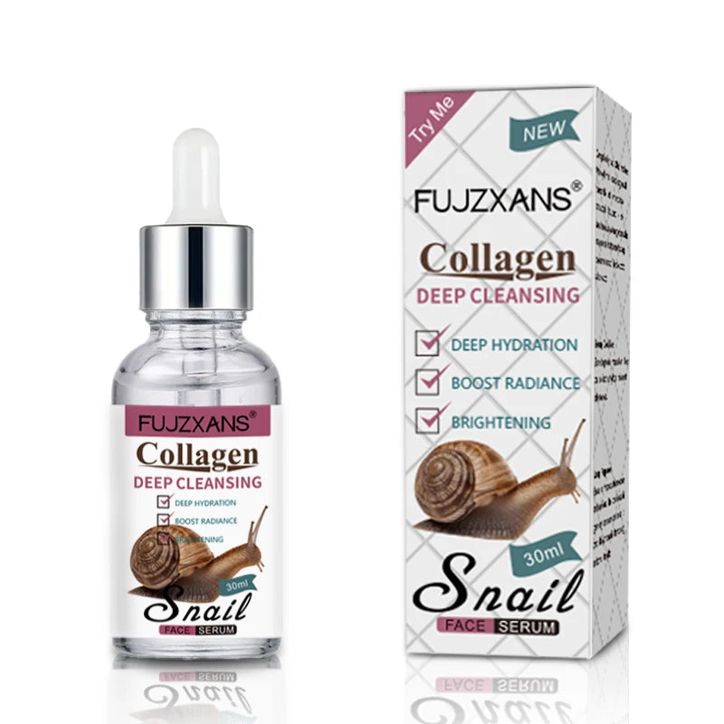 Sérum Bave d'Escargot FUJZXANS 30ml – Niacinamide, Acide Hyaluronique & Collagène – CLEVI Paris
