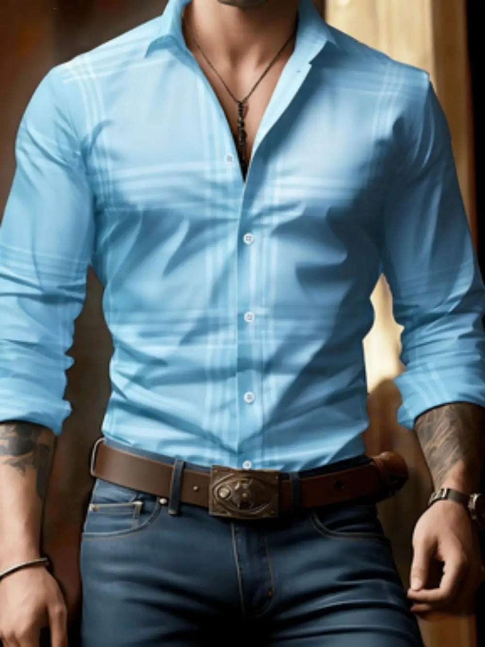 Chemise homme classique rayée en soie – CLEVI Paris