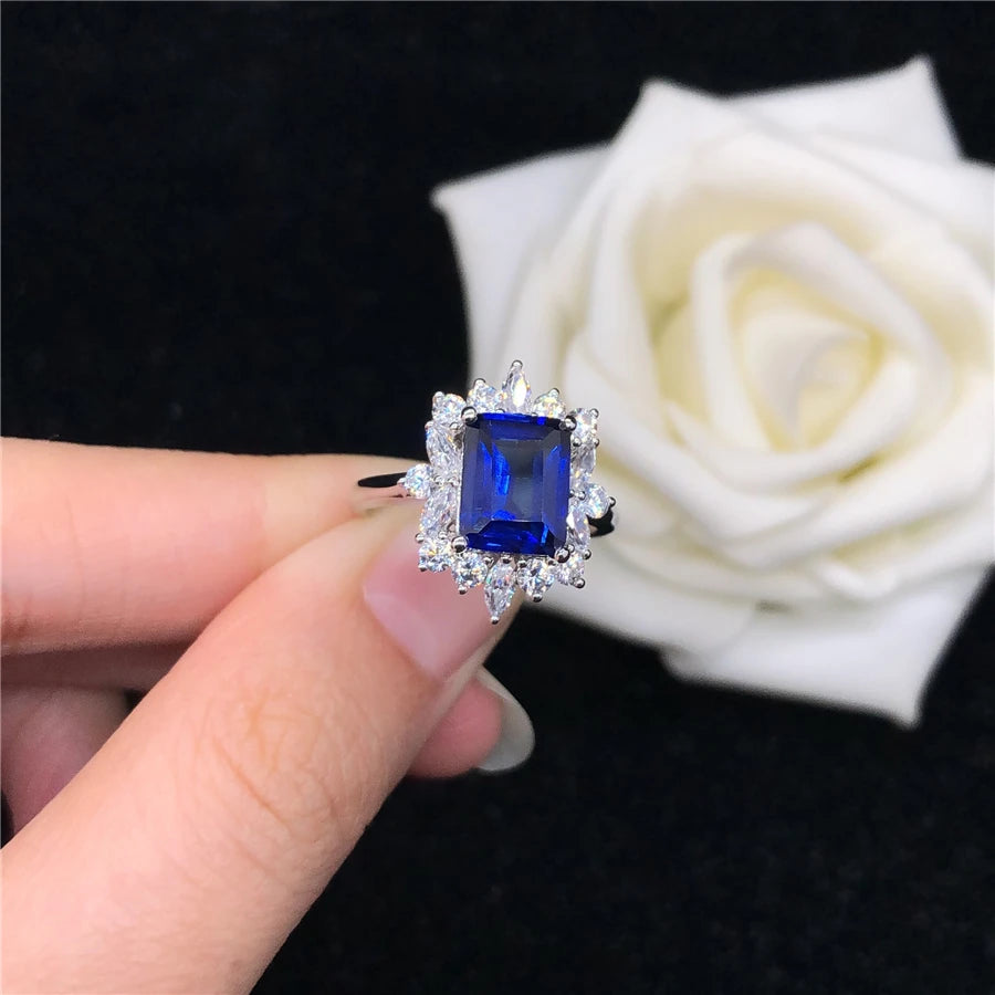 Bague Femme Saphir Or Blanc 14K – CLEVI Paris
