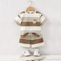 Ensemble bébé rayé T-shirt et short – CLEVI Paris
