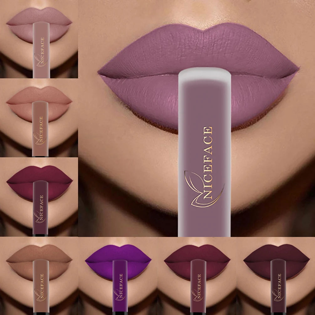 Rouge à Lèvres Liquide Mat Velours QiBest 21 Teintes – CLEVI Paris