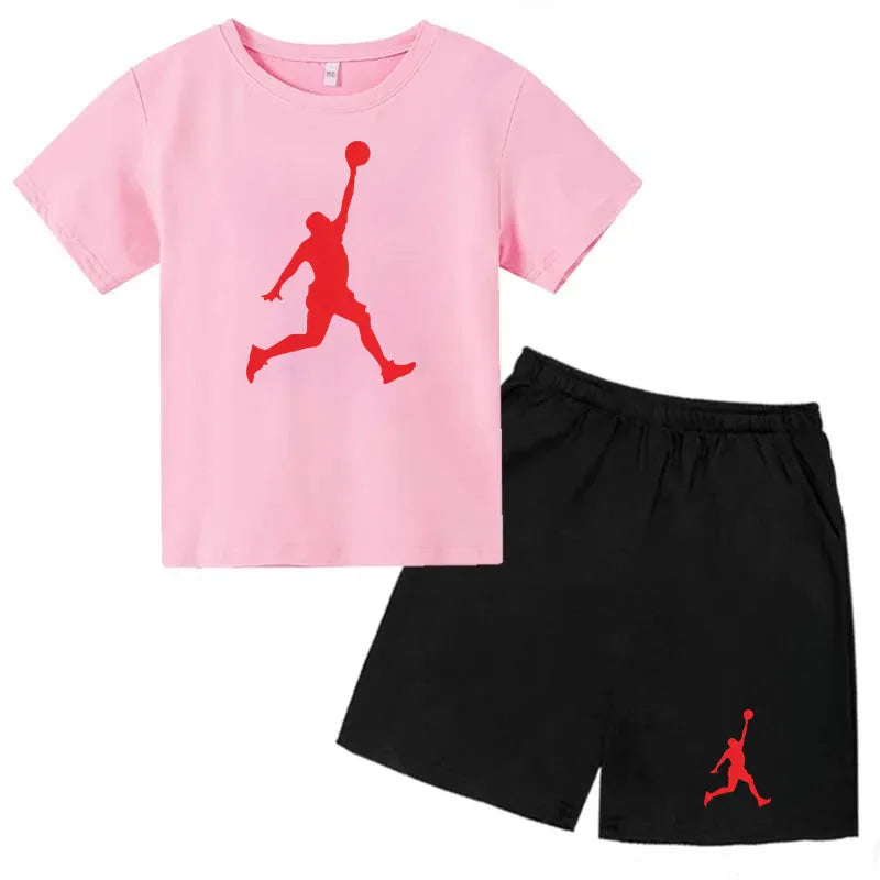 Ensemble enfant imprimé T-shirt et short – CLEVI Paris