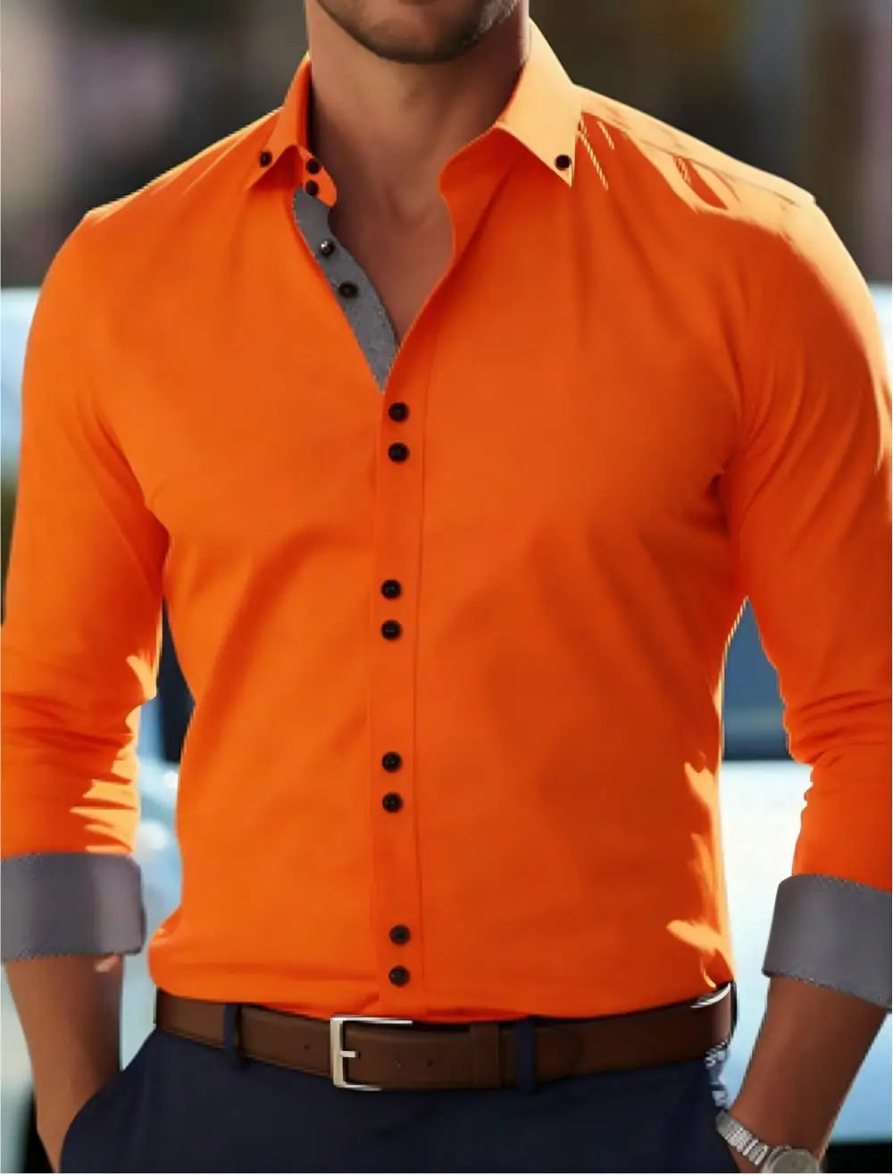 Chemise homme rayée en soie – CLEVI Paris