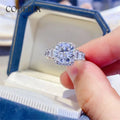 Bague Femme Moissanite 3 Carats Argent 925 – CLEVI Paris