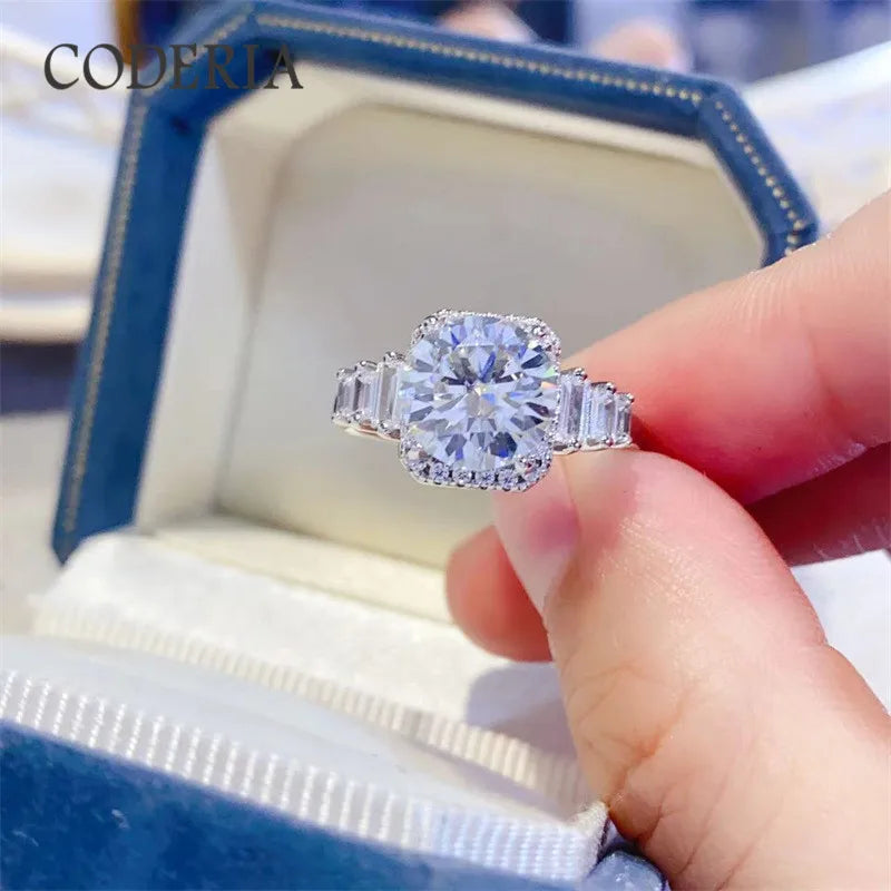 Bague Femme Moissanite 3 Carats Argent 925 – CLEVI Paris