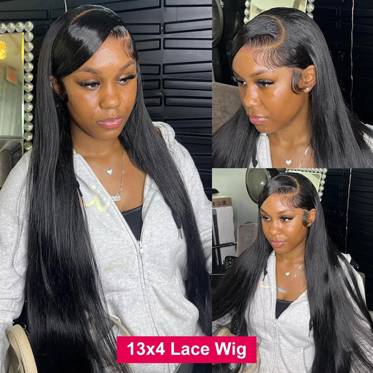 Perruque Bone Straight Cheveux Humains Brésiliens Remy 180% — Lace 13x4 / 13x6 / 9x6 / 5x5 / 4x4 / 360 – CLEVI Paris