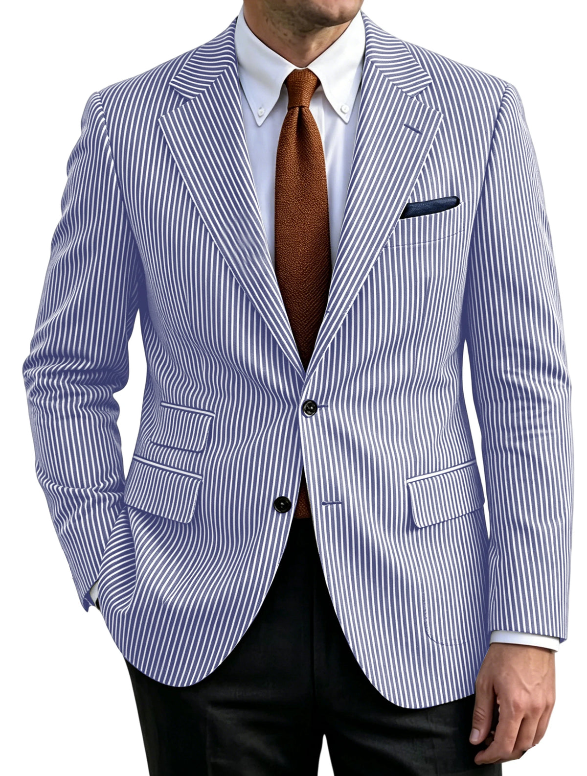 Blazer rayé homme en coton – CLEVI Paris