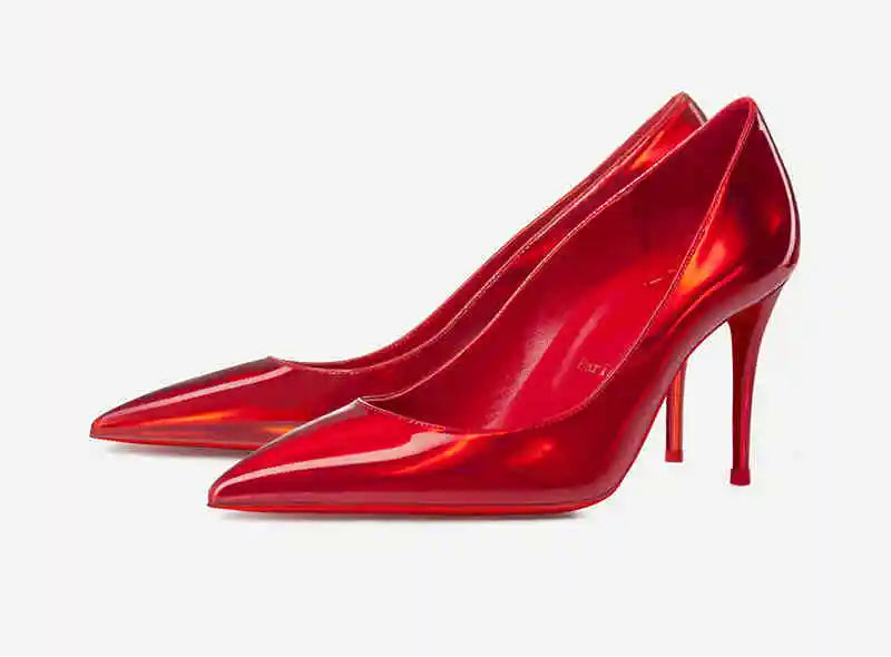 Escarpins vernis rouges ou argentés – CLEVI Paris