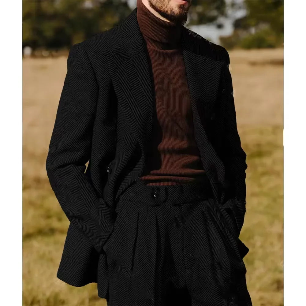 Costume homme à chevrons 2 pièces – CLEVI Paris