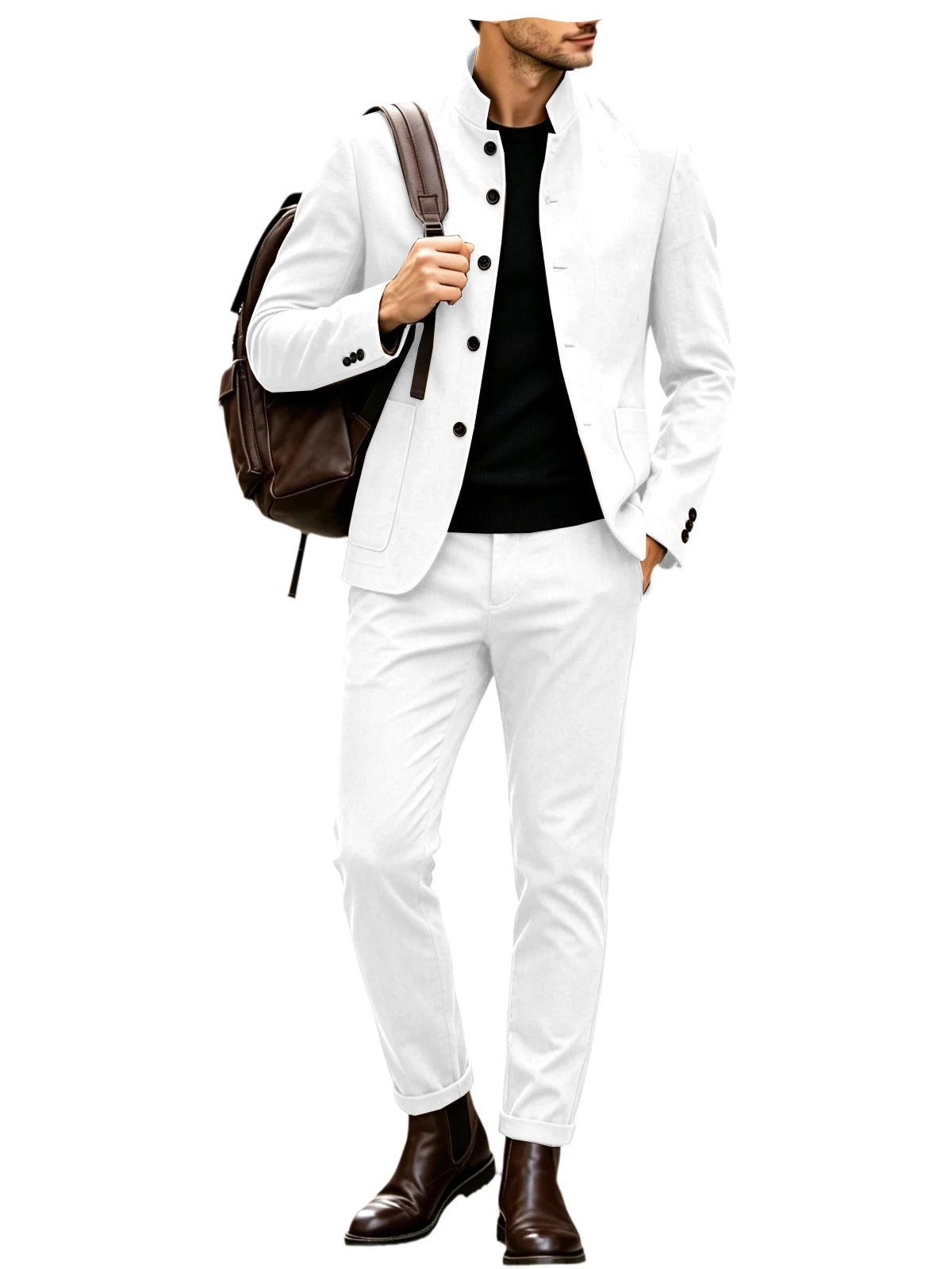 Costume homme 2 pièces col montant – CLEVI Paris