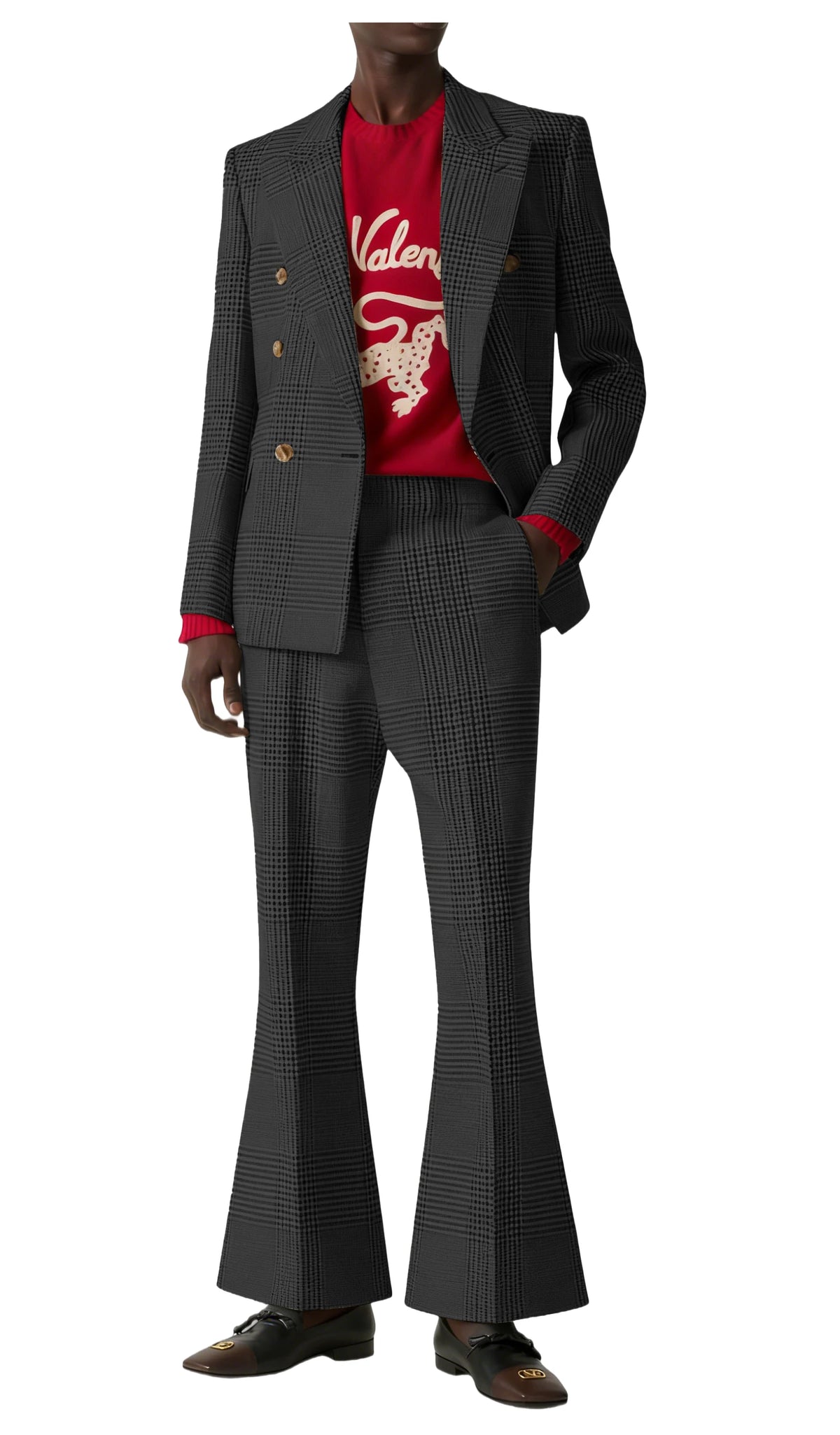 Costume Homme Pied-de-Poule Évasé – CLEVI Paris