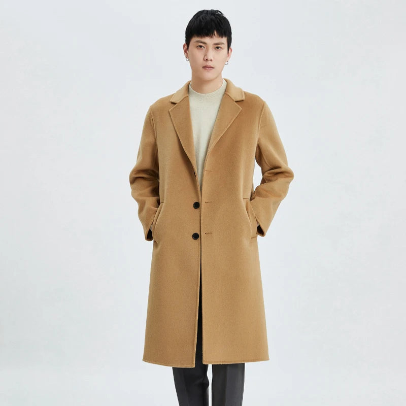 Manteau homme mi-long en laine – CLEVI Paris