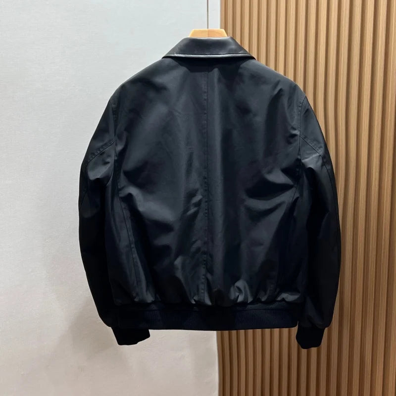 Blouson homme noir à intérieur matelassé – CLEVI Paris