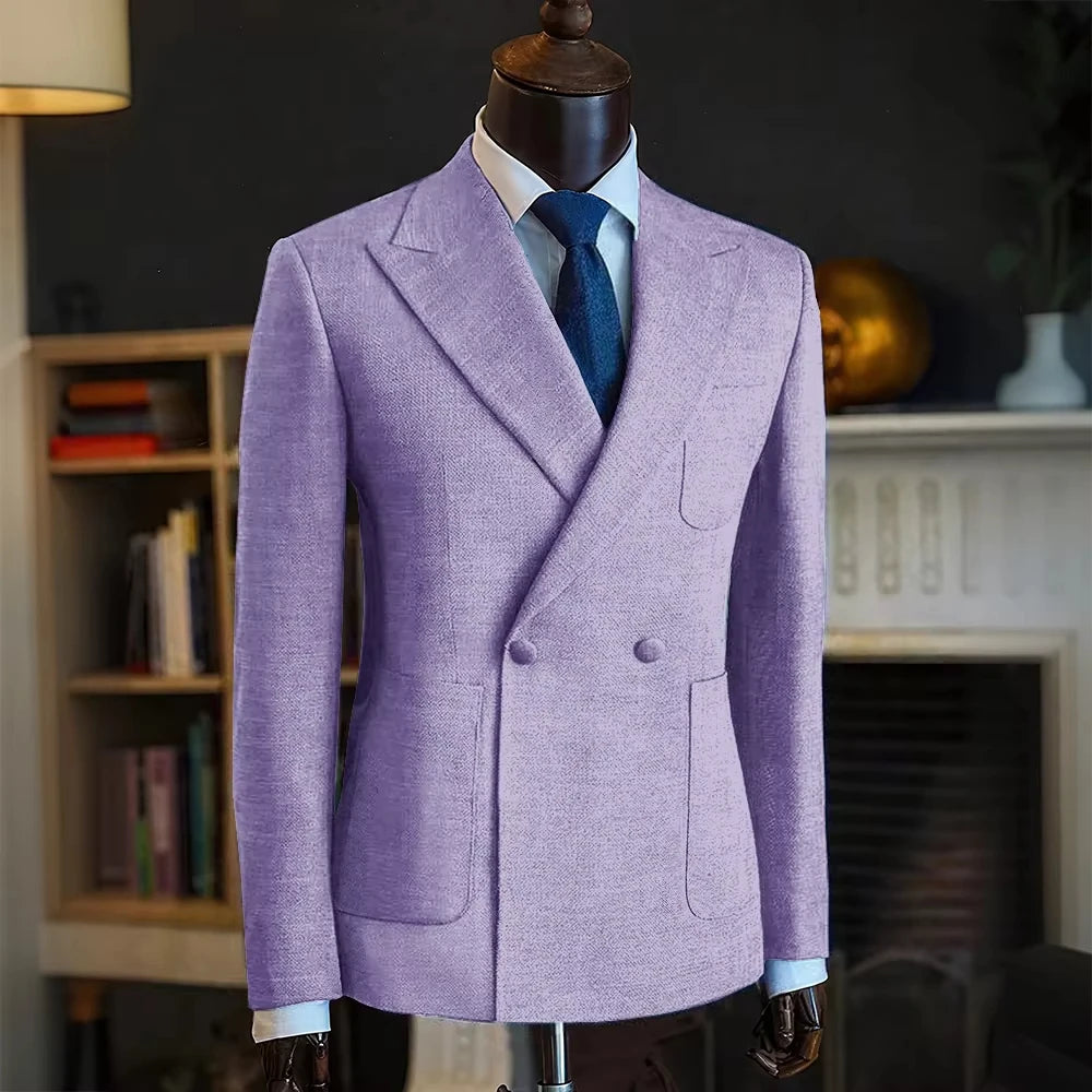 Blazer homme croisé à chevrons – CLEVI Paris