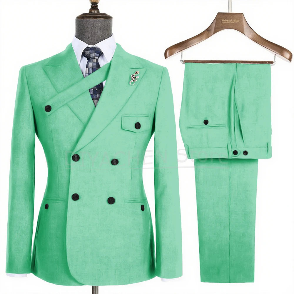 Costume homme croisé à revers pointus – CLEVI Paris